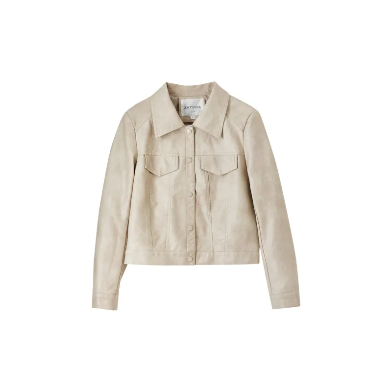 SENTUBILA Leather Jacket Women's-2