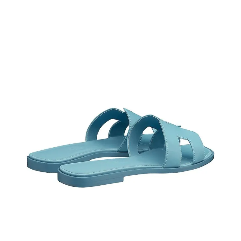 HERMES Oran Slide Slippers Women's Dorset Blue-3