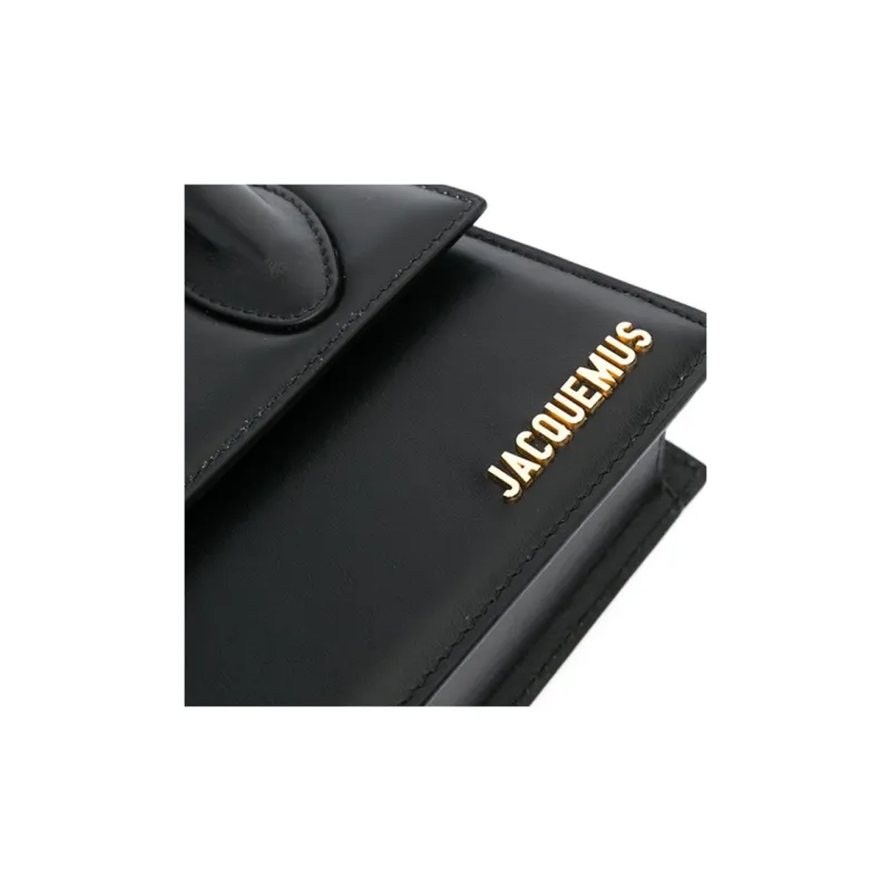 Jacquemus Cow Leather One Shoulder Handbag Women's Black-2
