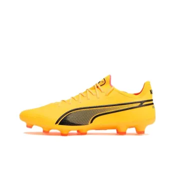 PUMA King Ultimate Soccer Shoes Men Low Top Orange Black