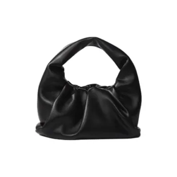 BOB ORE BLUE COLLECTION Genuine Leather Handbag Medium Size Women's Black