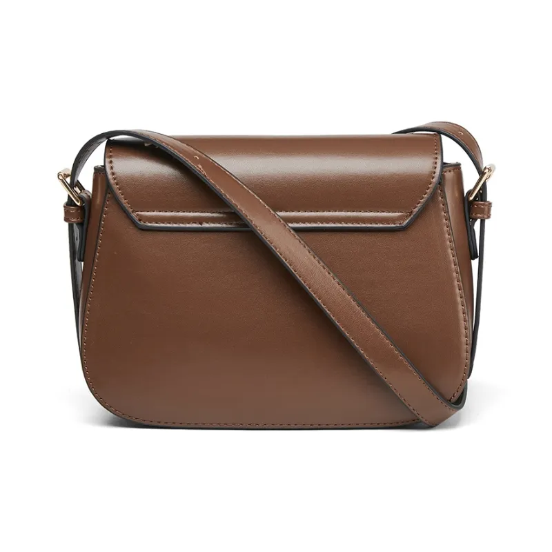 ST&SAT Synthetic Leather Crossbody Bag Shoulder Bag Women's Pitch Black/Brown-6