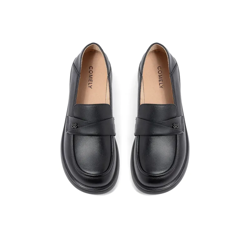 COMELY Loafers Women's Black/Light Brown/Ecru-15