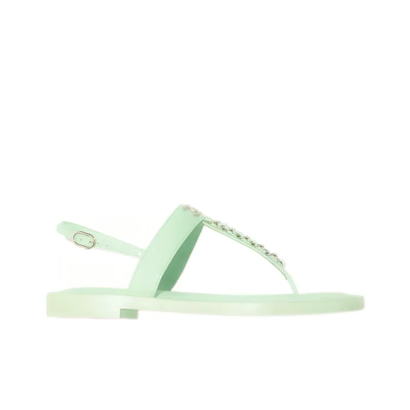 CHANEL Stylish Sandals Women's Light Green-1