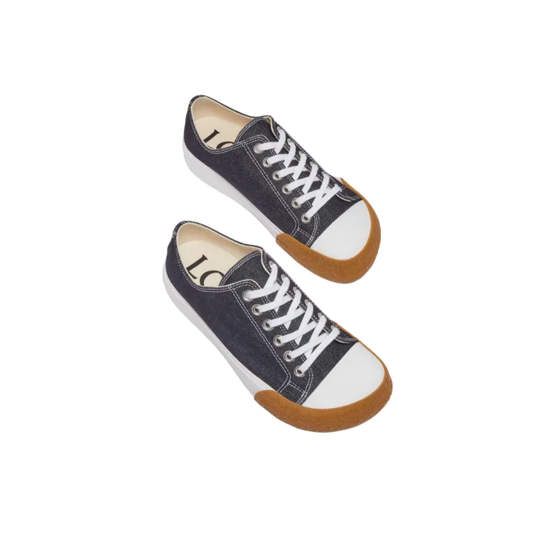 LOEWE Bloc Low-Top Skateboard Shoes Men's Blue-3
