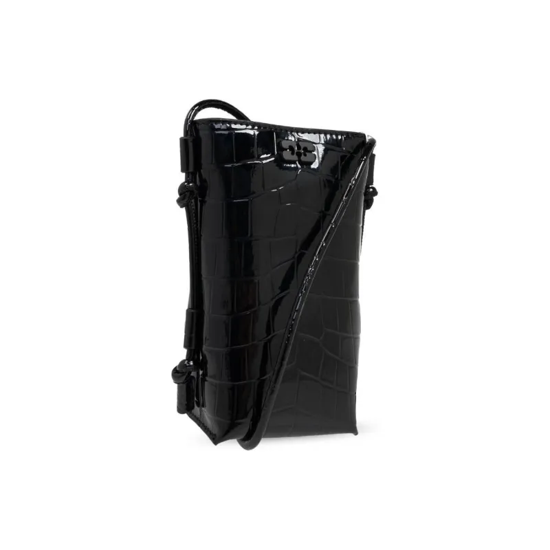 GANNI Polyurethane Shoulder Bag Crossbody Bag Women's Black-1