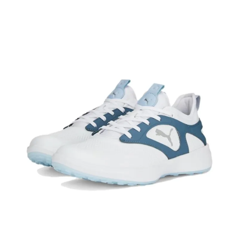 PUMA IGNITE Anti Slip Wear Resistant Low Top Golf Shoes Women's White Blue-2