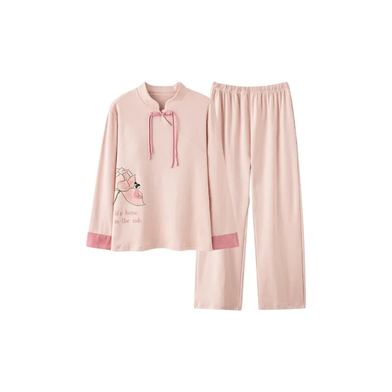Sleeping Beauty Pajama Set Women's Pink-0