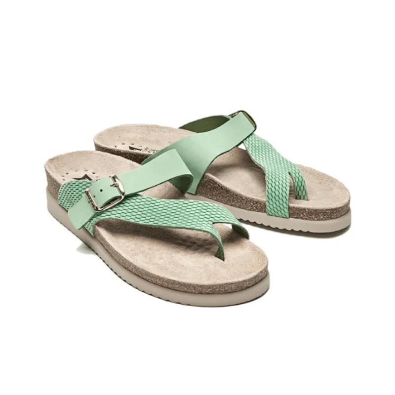 MEPHISTO Rubber Sole Abrasion-Resistant Flip Flops Women's Grass Green-2