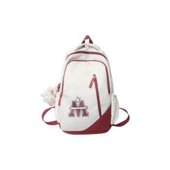 BAODIDAISHU Nylon Backpack Regular Unisex White & Red/White & Blue/Blue & Red/Black