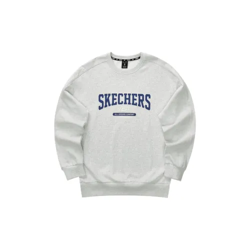 Skechers Sportlife Sweatshirts Unisex Light White Heather Gray-0248