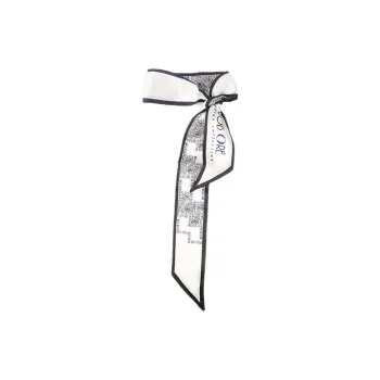 BOB ORE BLUE COLLECTION Silk Silk Scarf Bag Accessory Women's Black White