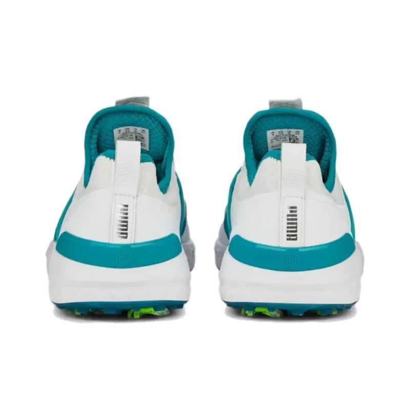 PUMA Ignite Articulate Slip Resistant, Waterproof, Lightweight Low Top Golf Shoes Men's White Green-3