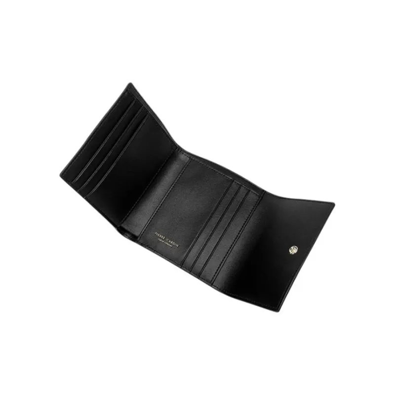 PIERRE CARDIN PVC Polyvinyl Chloride Wallet Regular Women's Black/Brown-2