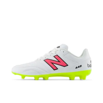 New Balance 442 V2 Anti Slip Wear Resistant Soccer Shoes Men's White Yellow