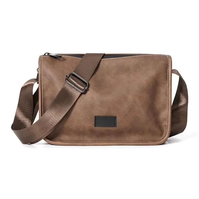 Carksky PU Shoulder Bags Small Square Bag Crossbody Bags Regular Men's Black/Square/Green/Khaki-8