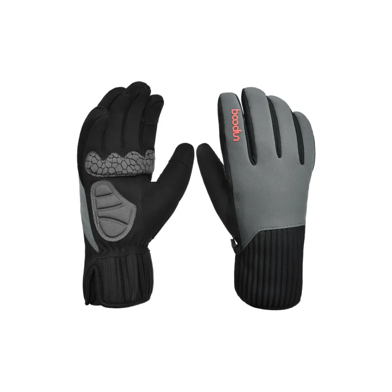 BOODUN Riding Equipment Cycling Glove Outdoor Driving Unisex Microfiber SBR Black-7