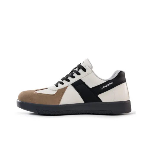 Blue Gull Shield Outdoor Shoes Men Low-Top White/Black/Brown