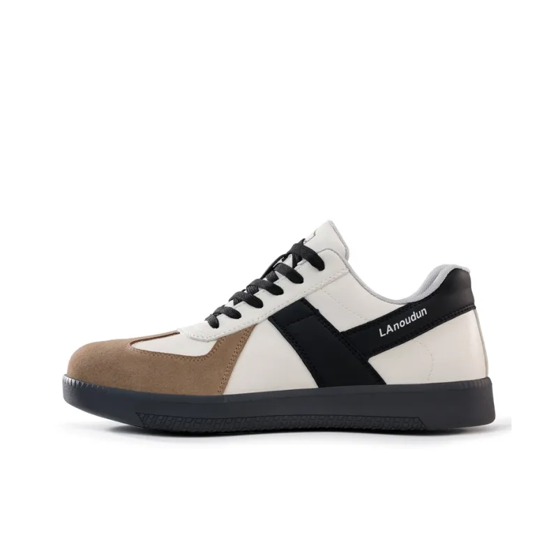 Blue Gull Shield Comfort Shoes Trendy German Army Trainers Impact Resistant Low Top Outdoor Shoes Men's White Black-0