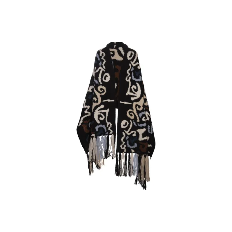 ERMANNO SCERVINO Maxi Fringed Knit Scarf-0