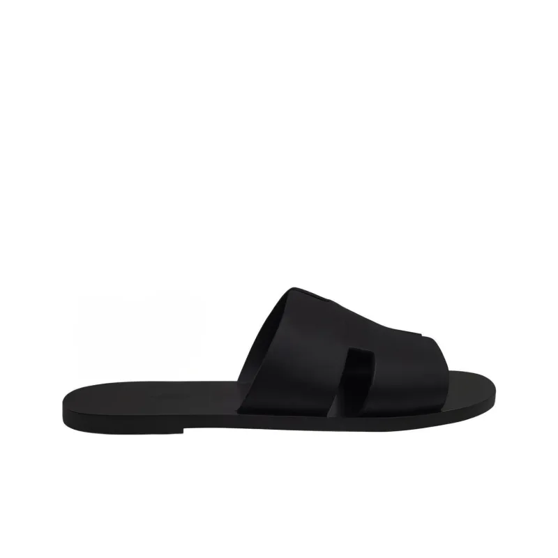 HERMES Slide Slippers Men's Black-1