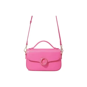 BOB ORE BLUE COLLECTION Cow Leather Shoulder Bag Crossbody Bag Handbag Medium Size Women's Rose Red
