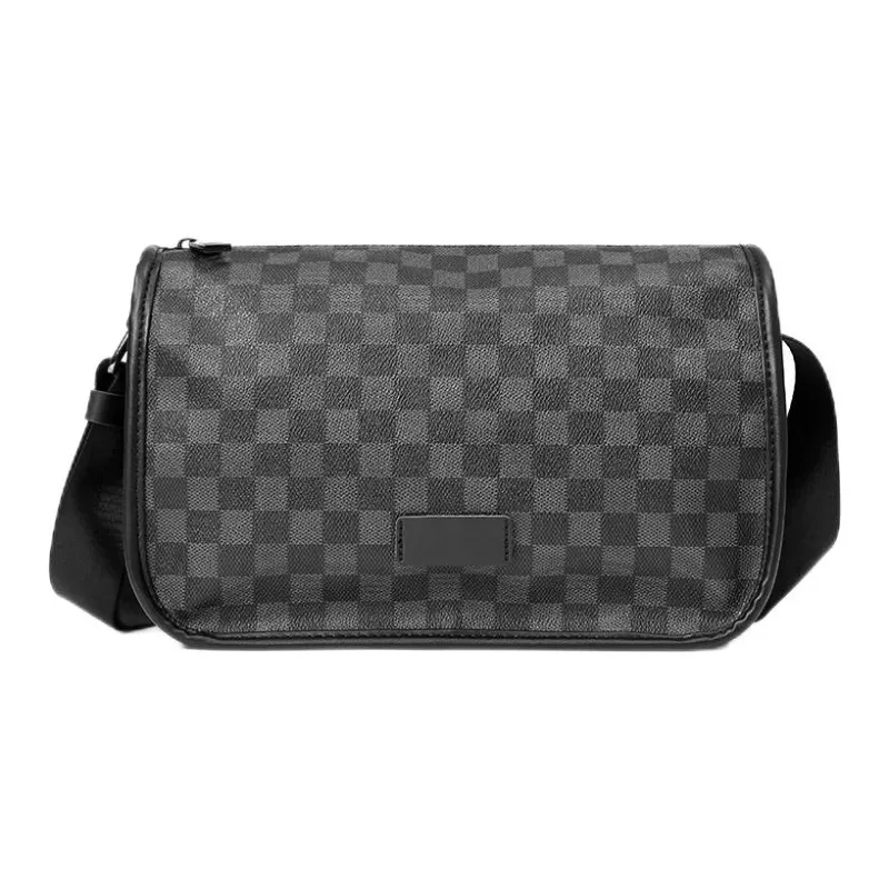 Carksky PU Shoulder Bags Small Square Bag Crossbody Bags Regular Men's Black/Square/Green/Khaki-4