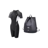 Black Gray Set (Swimsuit+Swim Bag)