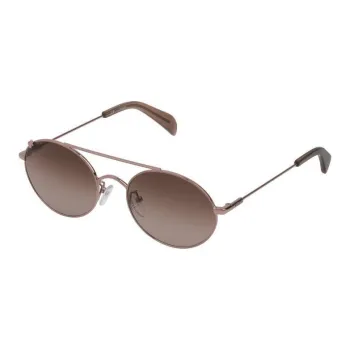 TAOSIXIONG Metal Aviator Sunglasses Women's Brown