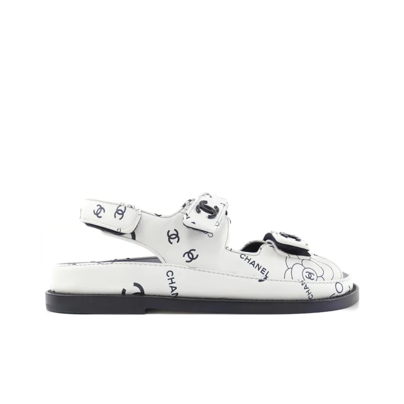 CHANEL Beach Sandals Women's White-2