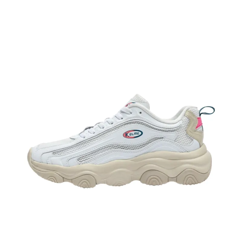 KELME Cushioned Slip-Resistant Low-Top Chunky Sneakers Women's White-0