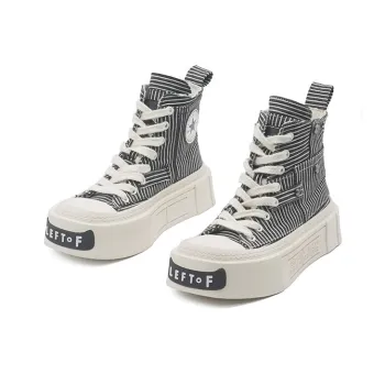 Little Sue Classic Trendy Versatile Open-Toe Square Toe Canvas Shoes Wear-Resistant High-Top Casual Shoes Women's