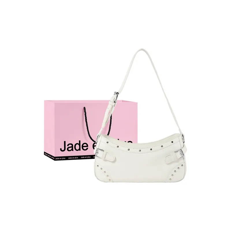 Jade En Plus PU Shoulder Bag Handbag Regular Women's Black/Ecru/Light Blue/Dark Blue-17