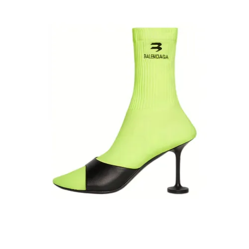 Balenciaga Ankle Boots Women's Neon Yellow