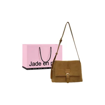 Jade En Plus Velour Shoulder Bag Messenger Bag Women's Mocha/Coffee/Black