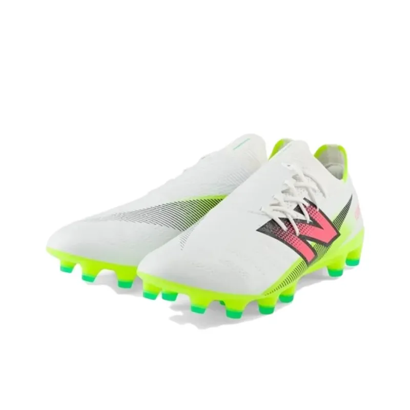 New Balance Furon V7 Anti Slip Wear Resistant Soccer Shoes Men's White-2