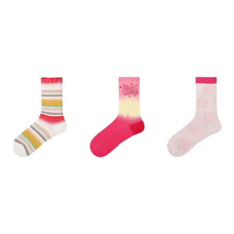 Vine Color Mid Calf Socks Women's 3 Pack-8