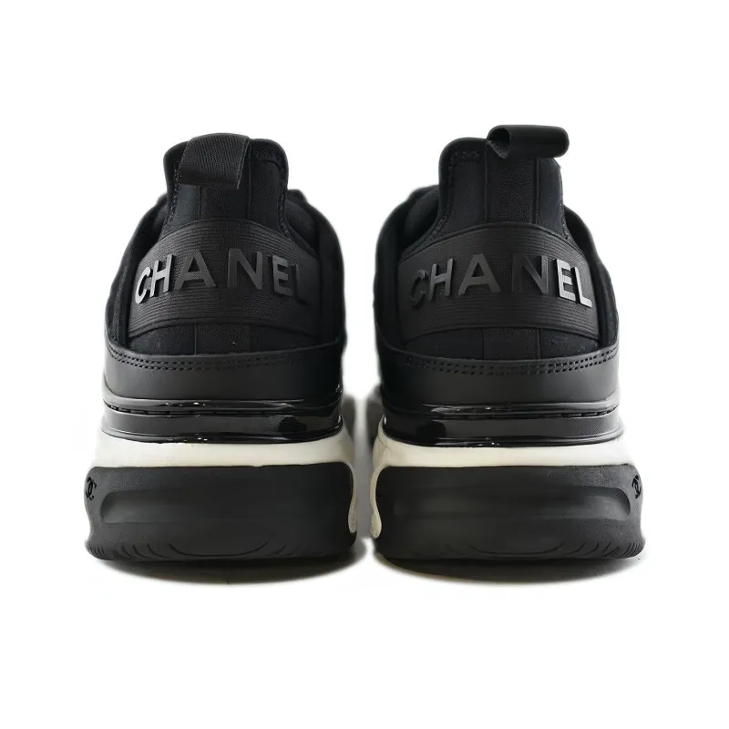 CHANEL Velvet Calfskin & Mixed Fibers Sneaker 'Black'-4