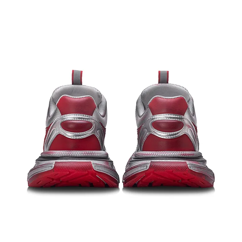 HART DAVIS X103 Series Cushioned Slip Resistant Low Top Distressed Chunky Sneakers Unisex Ancora Red-5