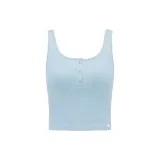 [Cropped Style-High Waistline]Buttons Tank Top-Sky Blue