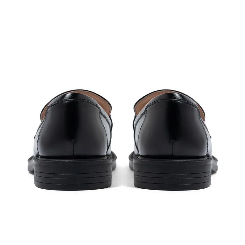 COMELY Loafers Women's Black/Black Crocodile Pattern Leather-9