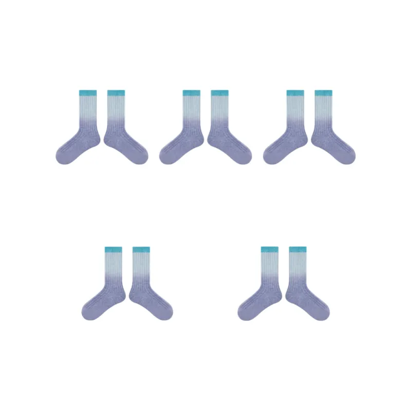 Vine Color Mid Calf Socks Women's 5 Pack-14