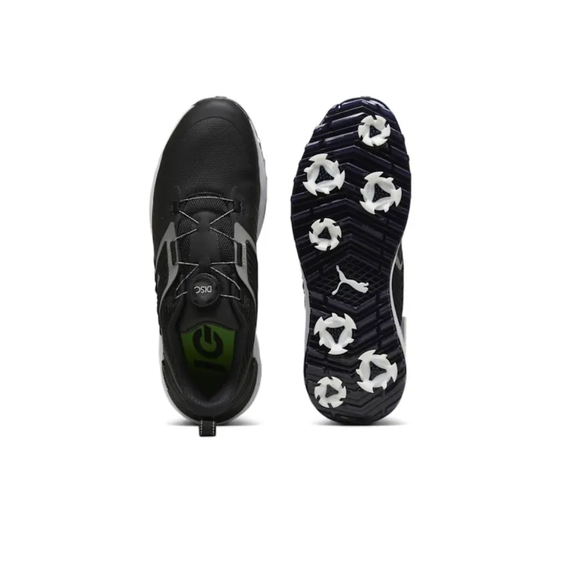 PUMA IGNITE Breathable Low Top Golf Shoes Men's Black White-3