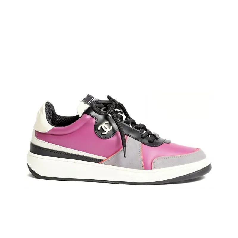 CHANEL Low-Top Casual Shoes Unisex Dark Pink-1