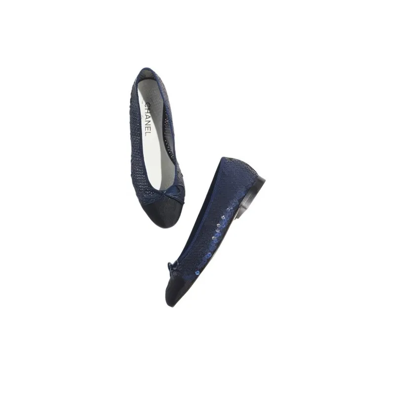 CHANEL Flat Shoes Casual Shoes Women's Blue-2