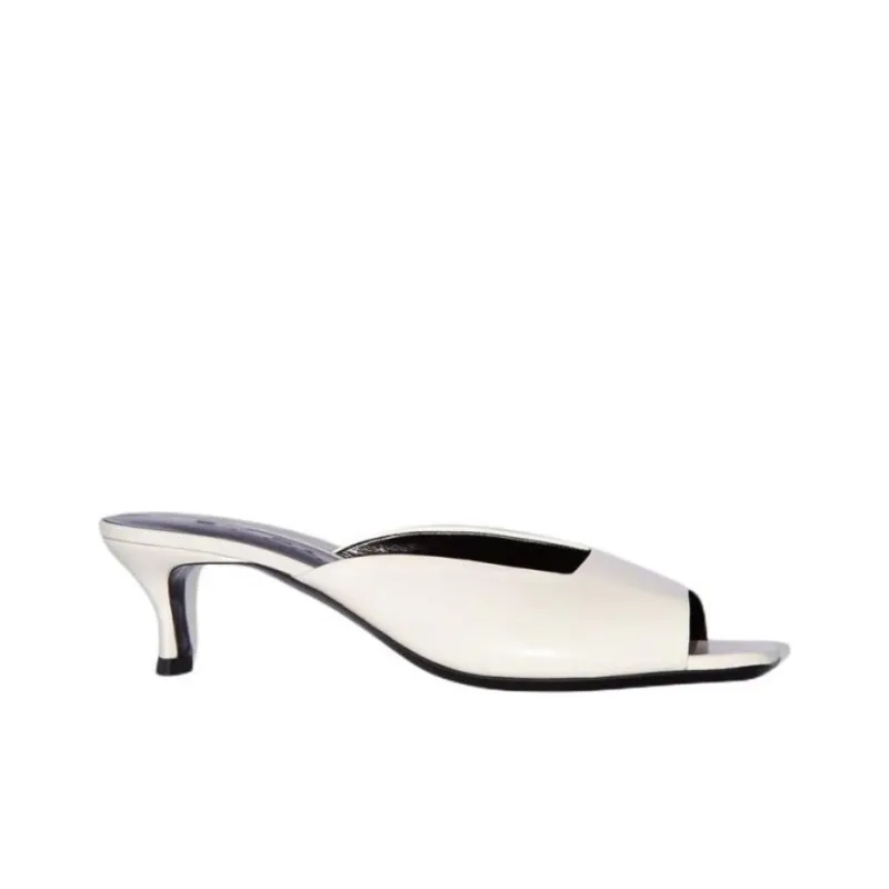 By Far 50mm Wendy Leather Creased Mules Women's-1