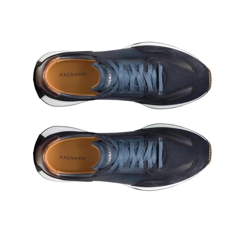 Magnanni Trainer Low-Top Casual Shoes Men's Marine Blue-3