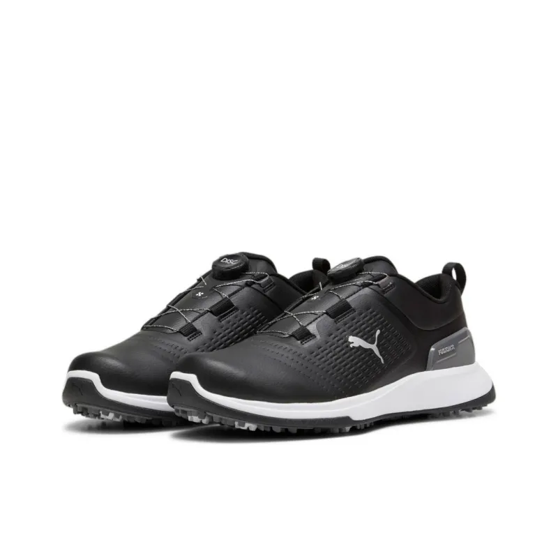 PUMA Grip Fusion Fle Anti Slip And Wear Resistant Water Resistant Low Top Golf Shoes Men's Black Gray Color-2
