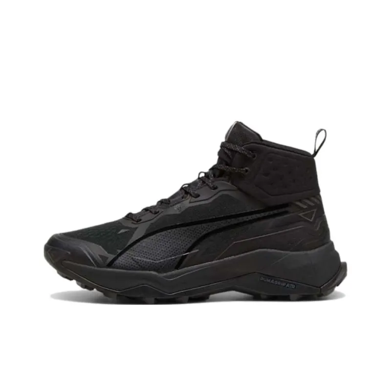 PUMA SEASONS Anti Slip Wear Resistant Mid Top Hiking Shoes Men's Black-0