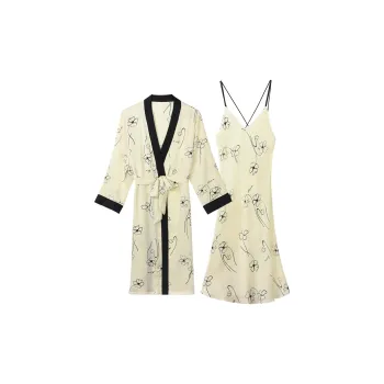 IIZZINI Scenario Pajama Robe Women's Four-Light Flower